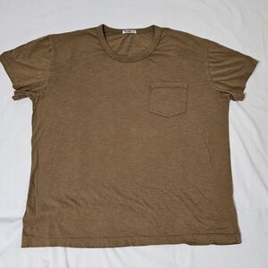 Buck Mason Pocket Tee XL Brown Made in USA Slub Cotton Minimalist Essential